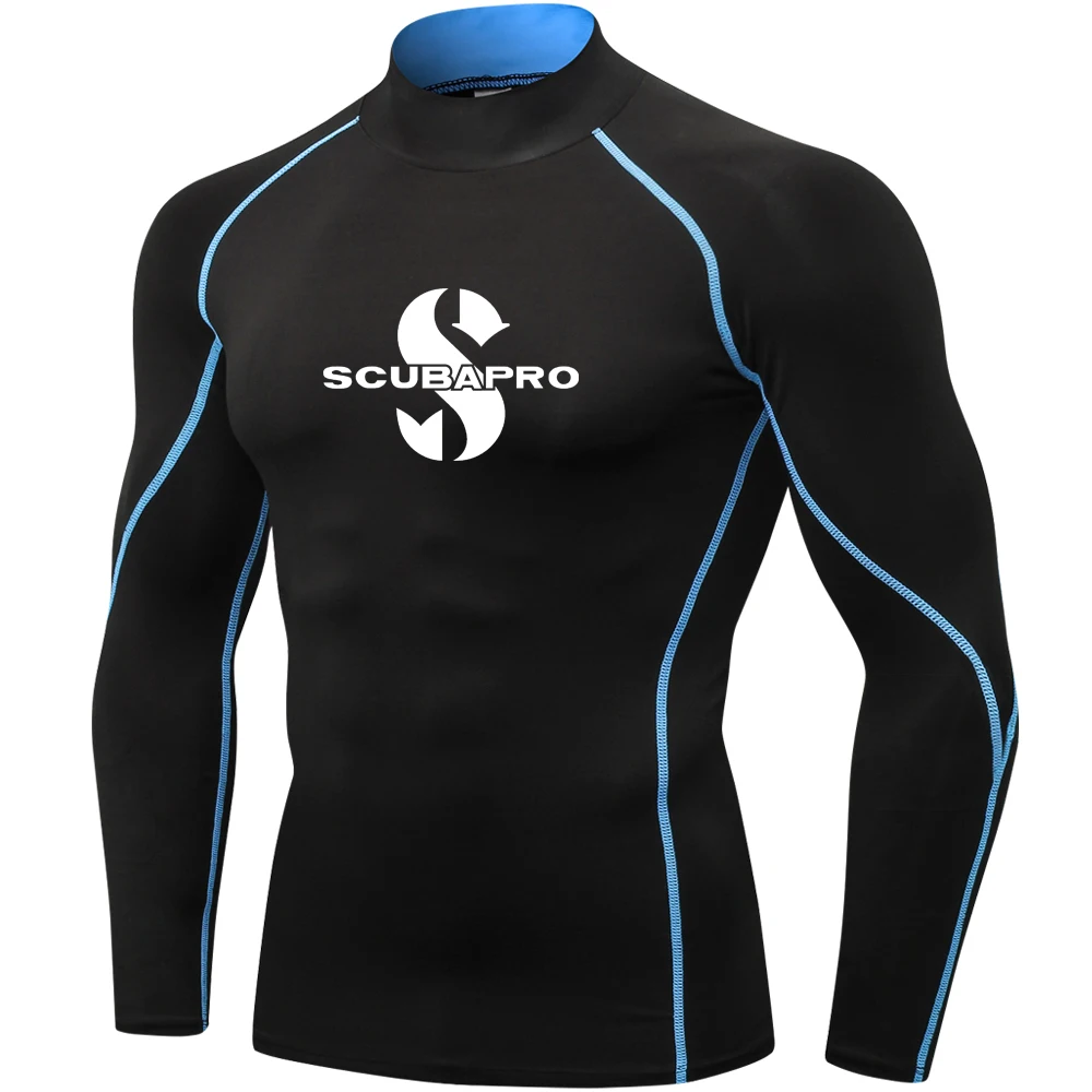 Men swimsuit male swim rash guard Men Swim Surfing T-shirt Beach UV Protection Swimwear Rash Guard Long Sleeve Diving Wetsuit Rashguard Tops Gear Summer Apparel