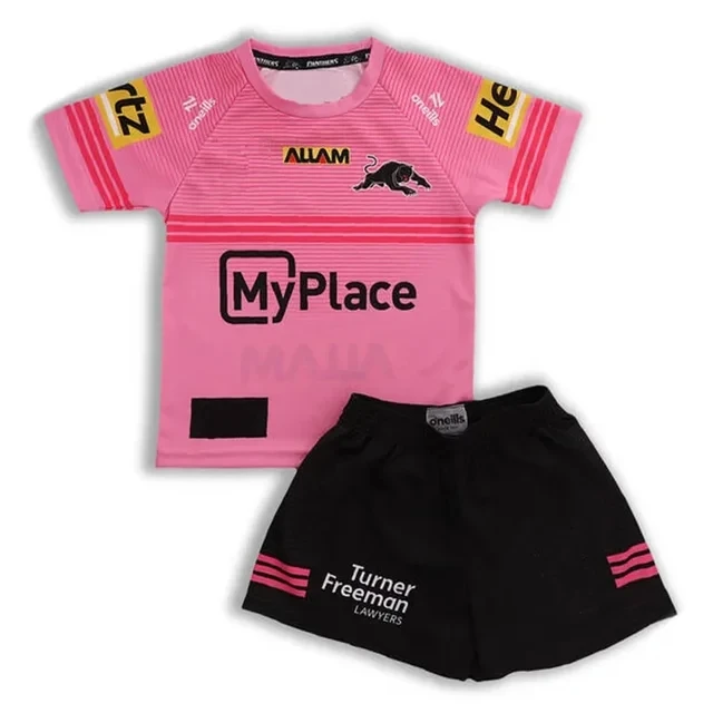 thumbnail image 1 of Camiseta de rugby de entrenamiento/local/visitante para niños Penrith Panthers 2024 (nombre y número personalizados), 1 of 4