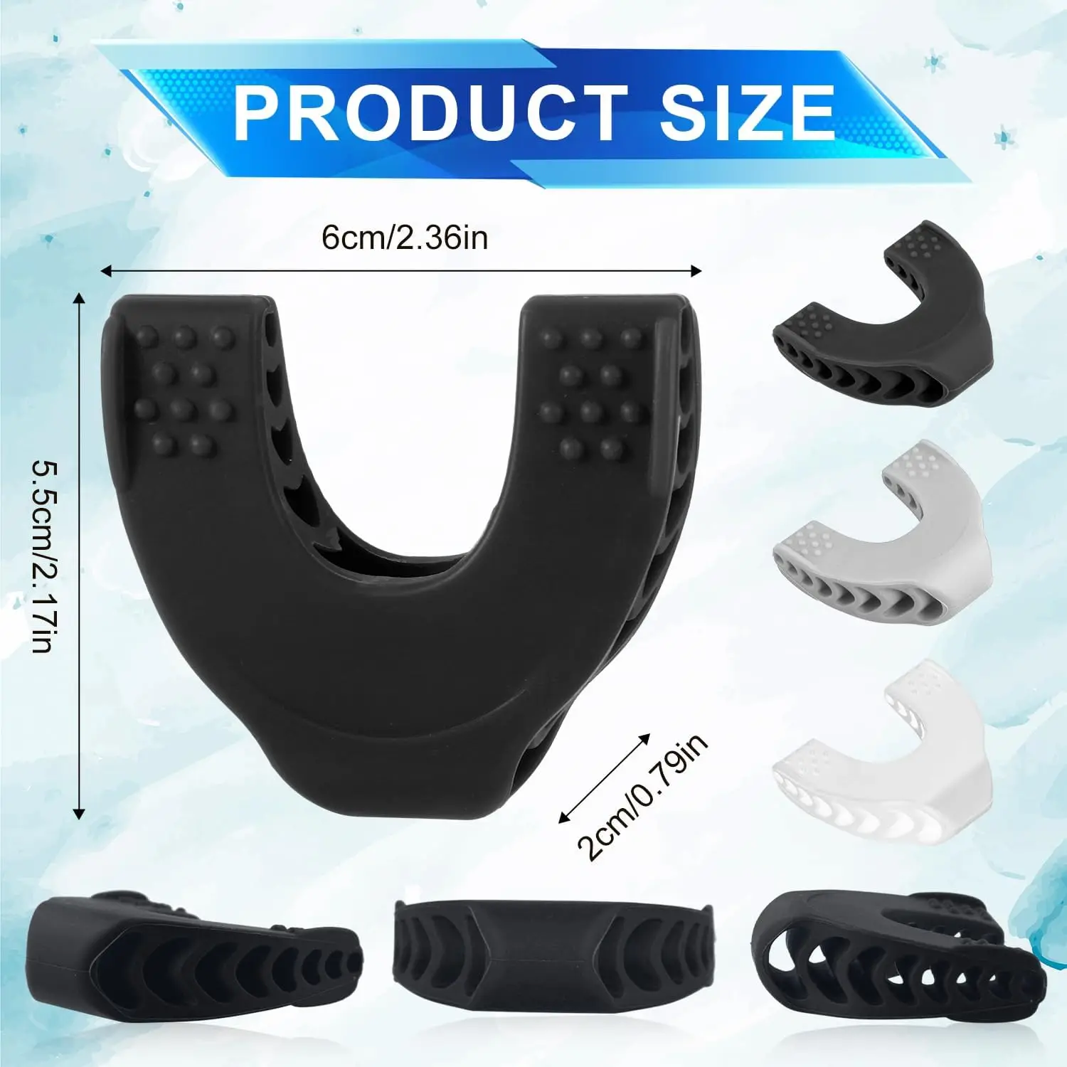 Food Grade Silicone Jawline Shaper, Jaw Trainer, Silicone Jawline Exerciser for Beginner, Intermediate & Advanced Users 2