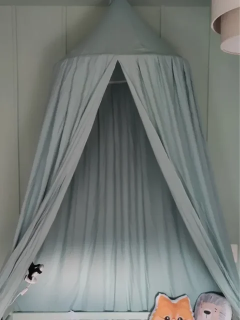 Enfants moustiquaire bébé berceau rideau suspendu tente lit décor fille princesse suspendu lit auvent salon coin jouer lecture NookDecor 5