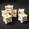 Set of 6 Bone Dice 16MM, Curved Bone Dice D&D RPG Game D6 Six Sided Plastic Bone Dice 6pcs Set 1