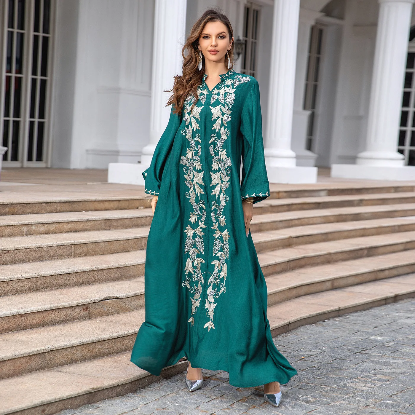 Muslim Middle Eastern Robe Embroidered Dress Evening Dress african dresses for women