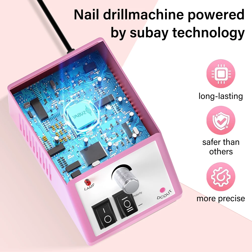 LINMANDA 20000 RPM Manicure Drill Machine Set Electric Nail Drill Machine Gel Polish Remover Portable Nail Polisher Equipment 5