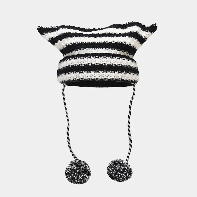 black white with pom