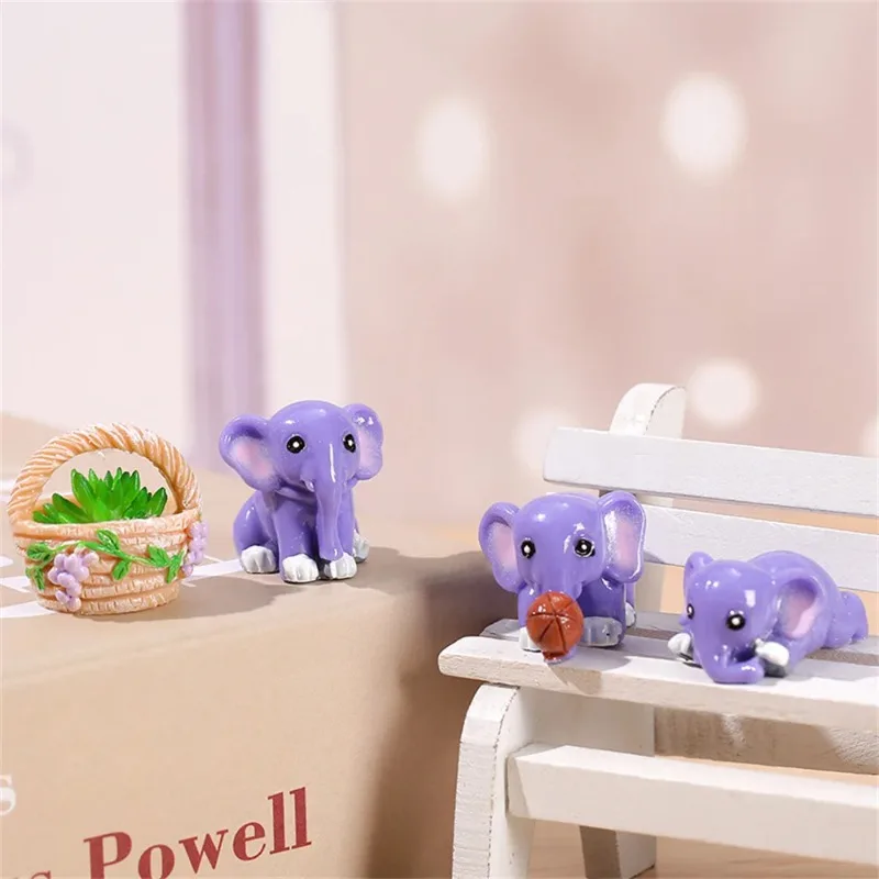 Creative Resin Animal Elephant Small Ornaments Home Gardening Sand Table DIY Micro Landscape Landscaping Decoration Accessories