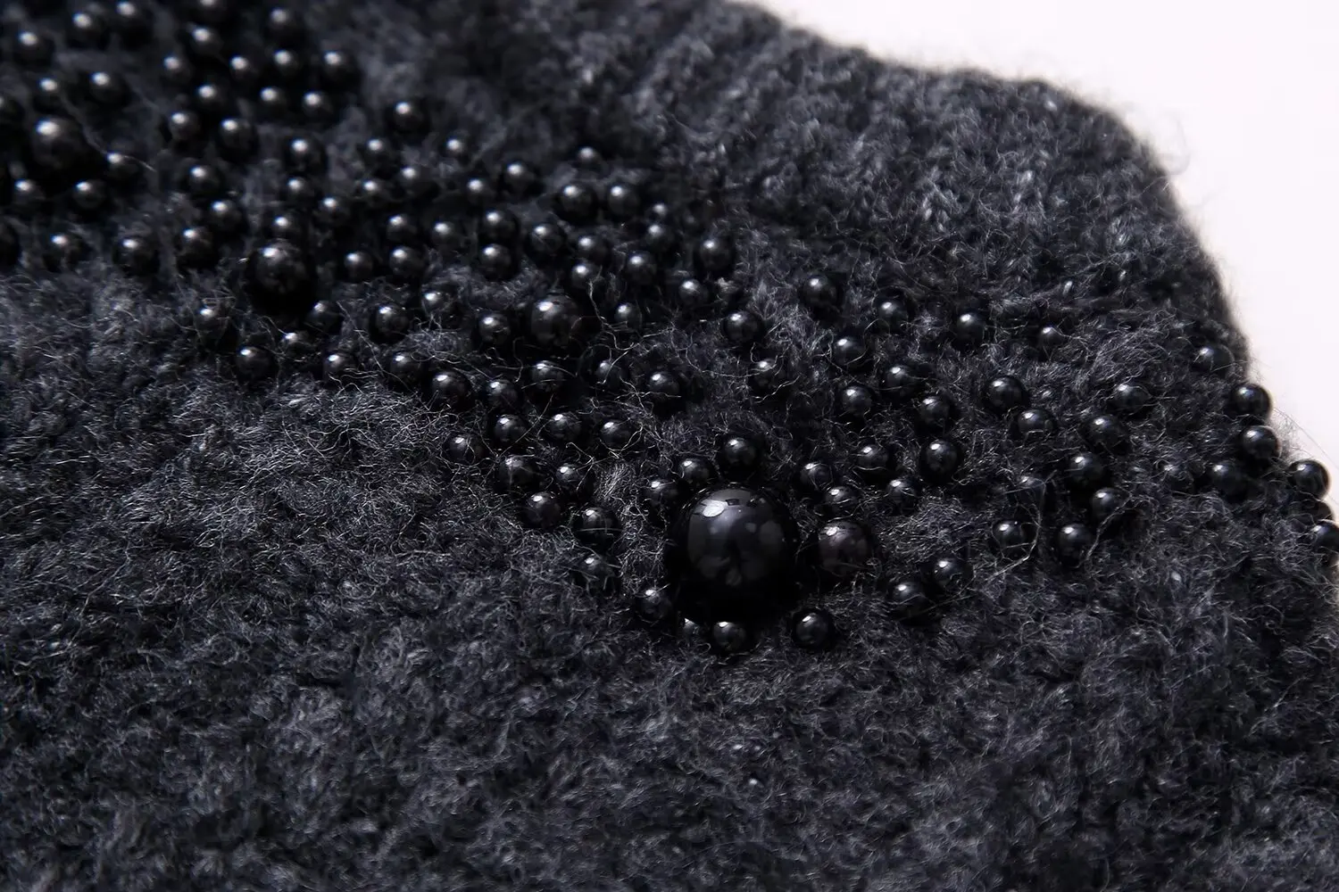 Damemode afslappet strik imiteret perlepynt trøje Kvinde Chic Elegant Langærmet Slank sweater Toppe Mujer_voghion.com