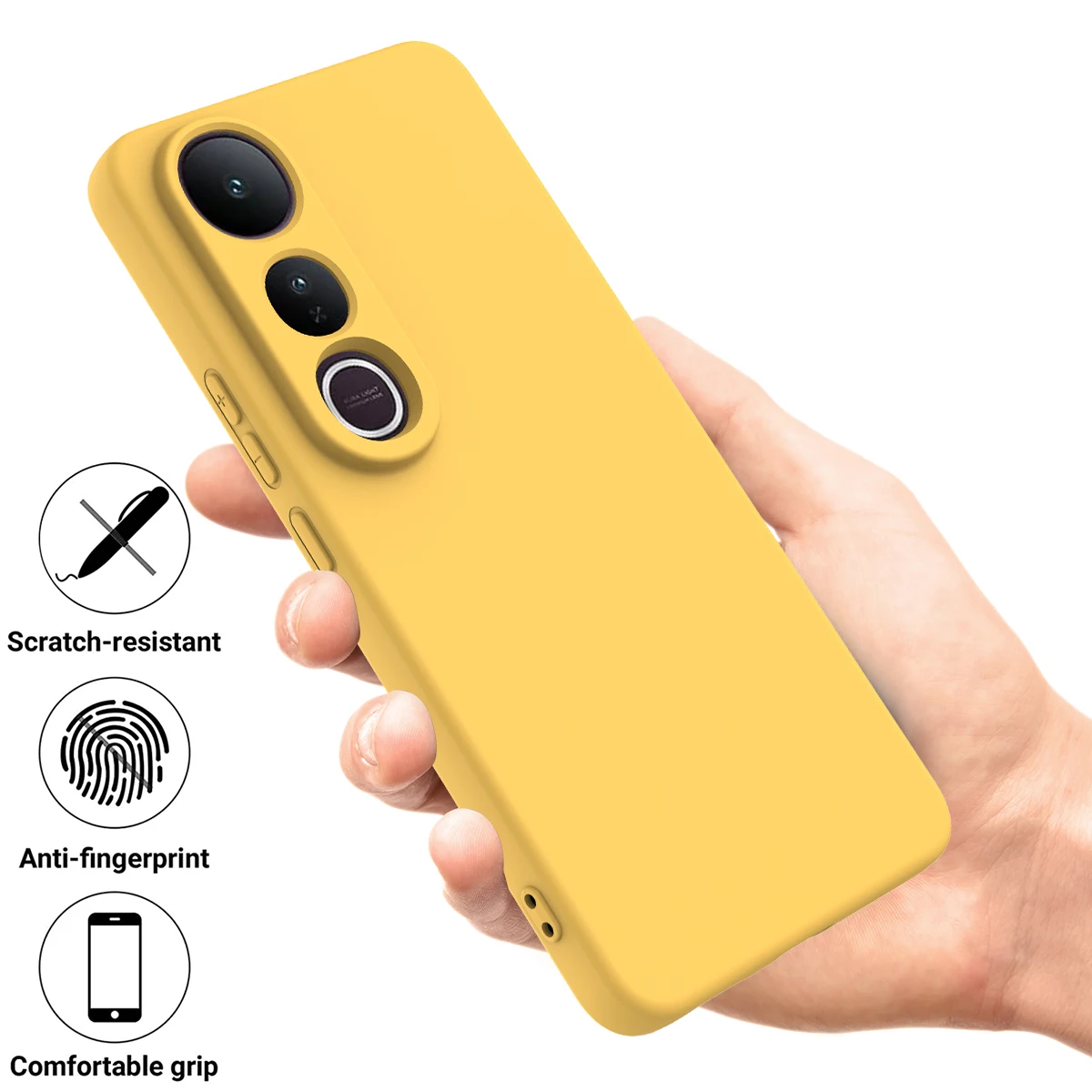 Custodia in silicone per VIVO V50 Lite 4G/5G Luxury Skin-feel Cordino Ultra-sottile Custodia morbida anticaduta per VIVO 50 Lite Paraurti - immagine 2