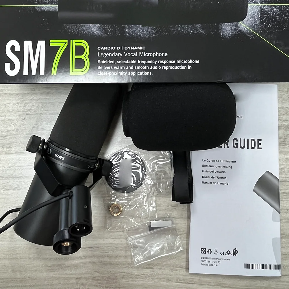 SM7B 마이크 블랙 메탈 마이크 7b Sm7b 다이나믹 마이크 팟캐스트 스튜디오 세트 (라이브/무대 녹음, 팟캐스팅, 카디오이드)