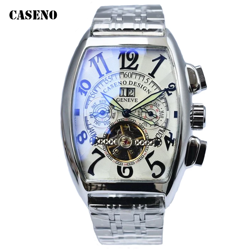 Tourbillon Skeleton Automatic Mechanical Watches for Men Top Brand Luxury Military Sport WristWatch Stainless Steel Male Clocks