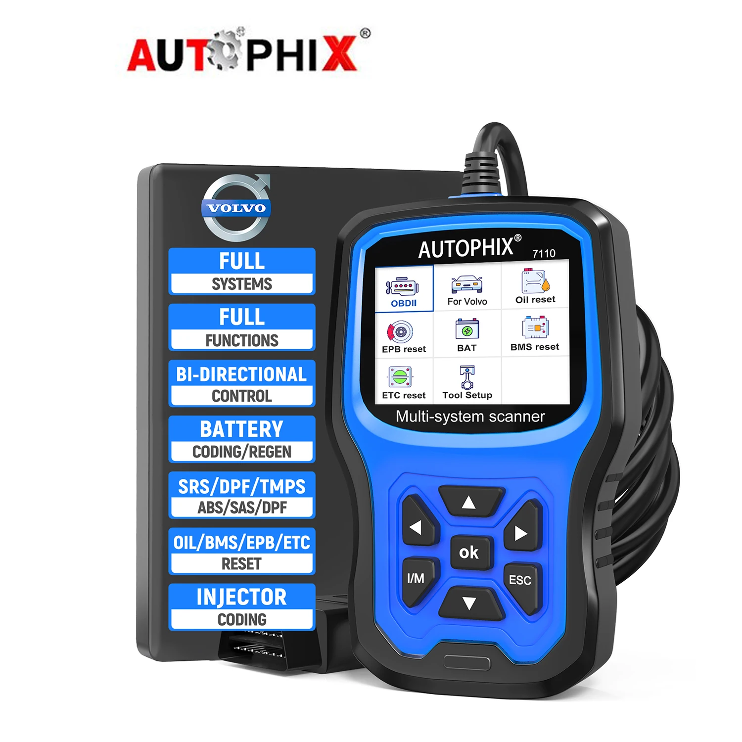 AUTOPHIX 7110 OBD2 Scanner for Volvo Full Systems Car Code Reader