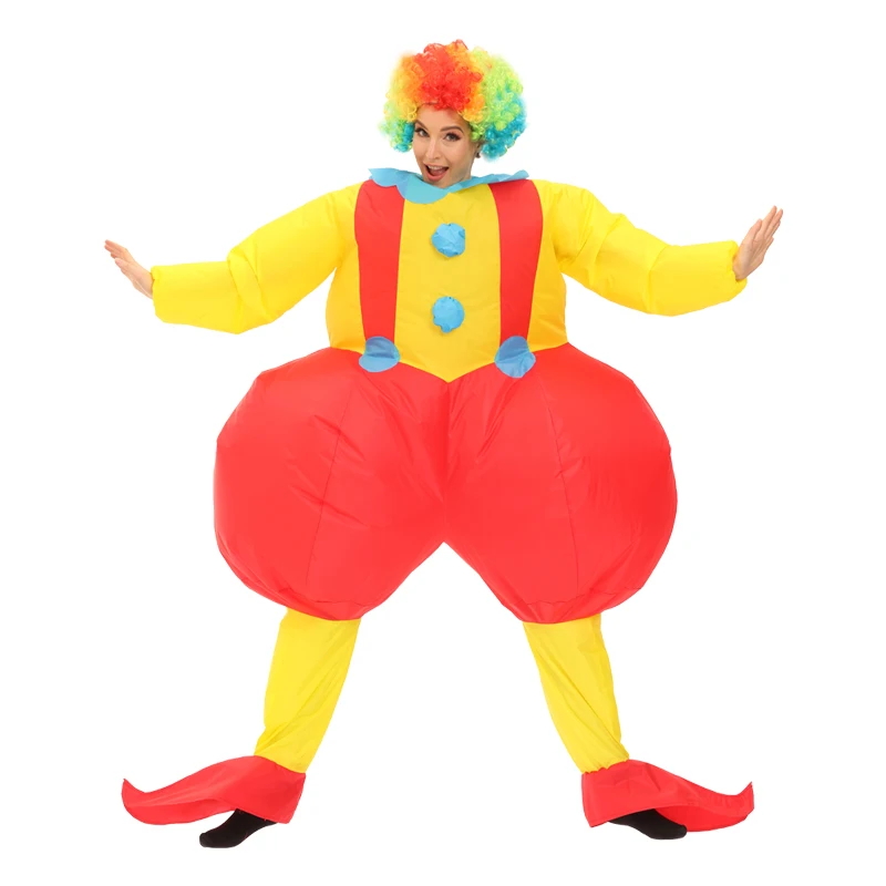 Drôle Cirque Clown Costume Gonflable Carnaval Cosplay Costume Adulte  Bizarre Vêtements Poupées Mascotte Cartoon Party Performance Parodie  Nouveau