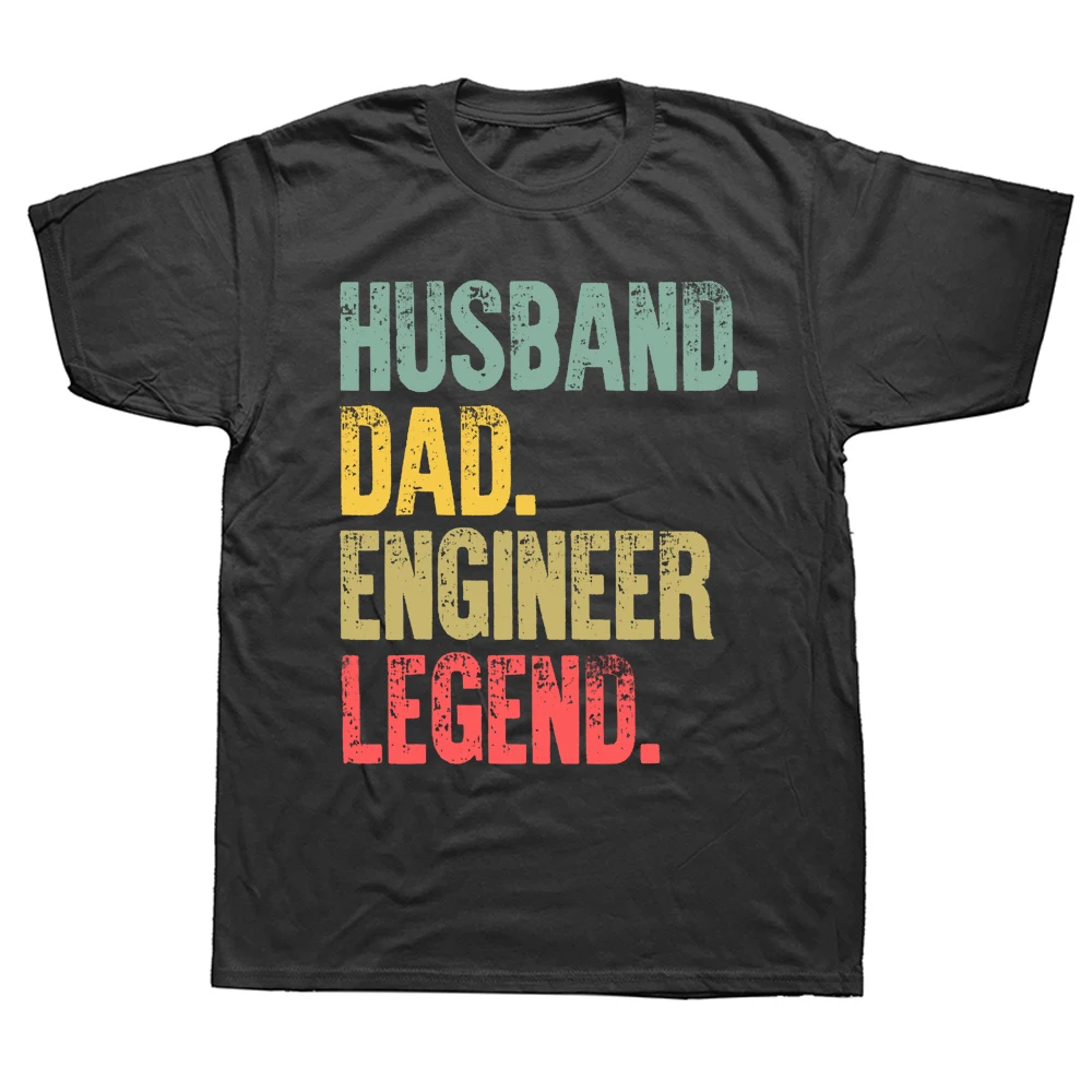 

Mens Funny Vintage Shirt Husband Dad Engineer Legend Retro T-Shirt Top T-Shirts Comfortable Euro Size Men Tees Comfortable