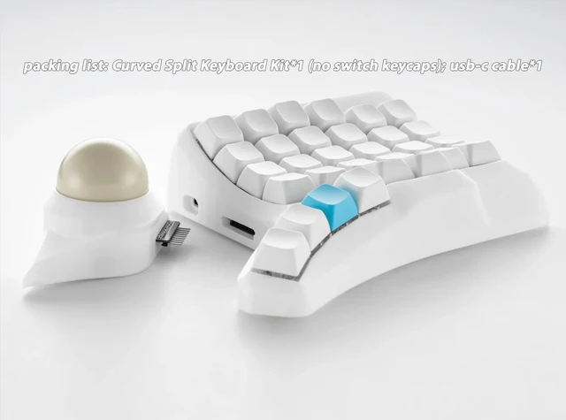 キーボード ErgoSNM White Trackball Split Keyboard ErgoSNM White Trackball Split Keyboard - メルカリ