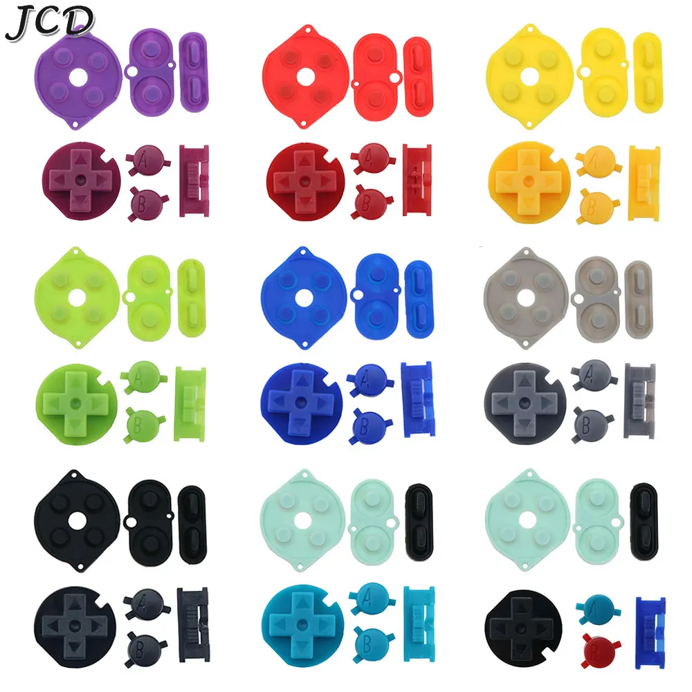 

JCD Silicone Rubber Pad Conductive Button and Power On Off Button AB Buttons D Pads For GameBoy Color GBC Console