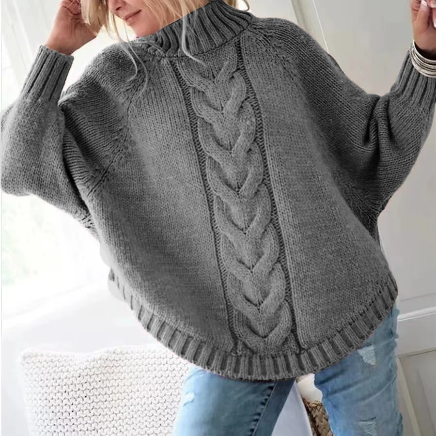pull femme hiver-gris