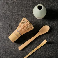 3PCS Tea Set Brush Matcha Whisk Tea Spoon Set Simply Chinese Style High Quality Bamboo Japanese Teaware Set Tea-making Tools 3