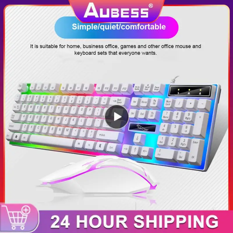 Wireless Punk Sensazione Meccanica Tastiera Mouse Set Ufficio Business Girl Key Mouse Ebay