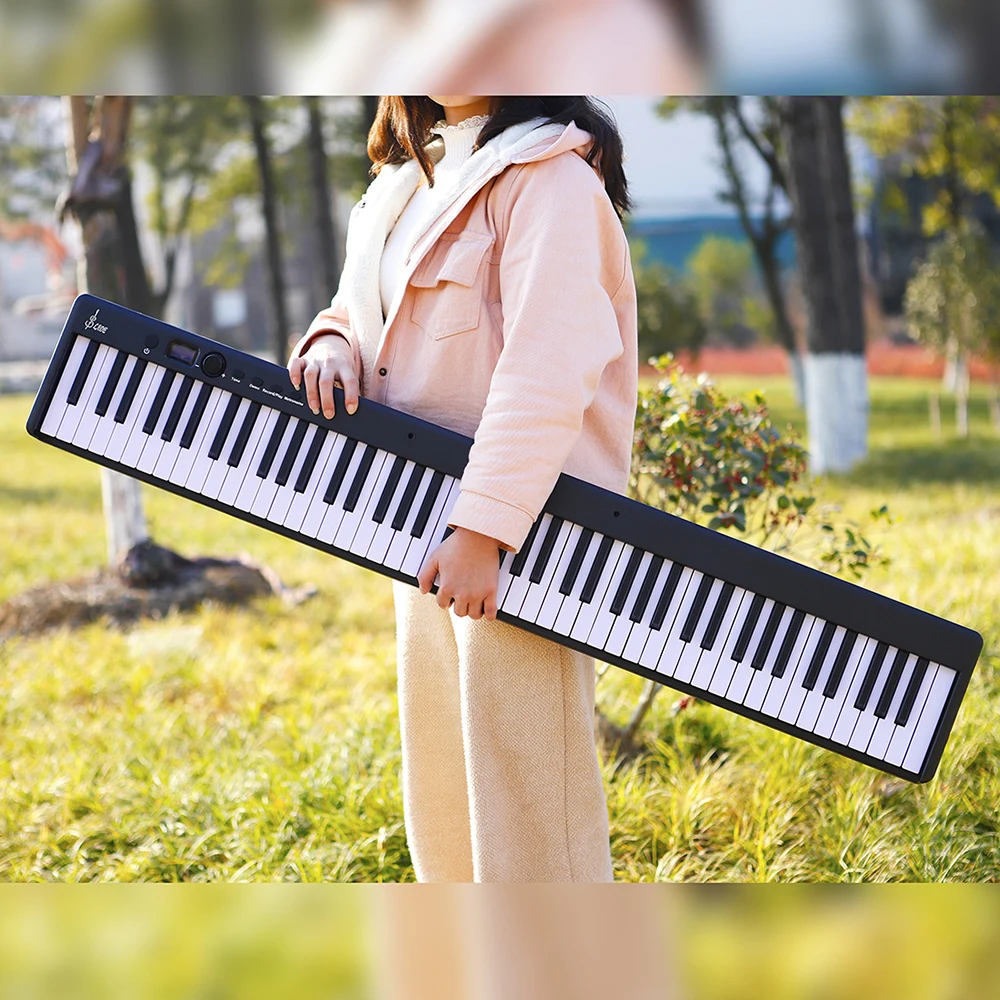 SLADE 88 Keys Electronic Piano Foldable Electronic Organ 128 Tone MIDI Output with Bag Music Accessories Keyboard Instrument