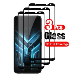 3-Pack Full Coverage Tempered Glass Screen Protector - Edge-to-Edge Black Shield (For Rog 5 Pro)