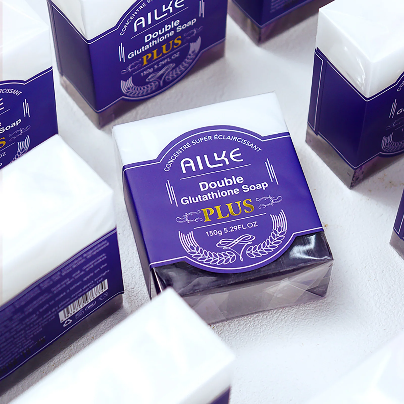 AILKE Lightening Soap Bar, With Organic Glutathione & Lavender, For Face, Body, Reduce Spots, Clean Skin,Support Customized LOGO 6