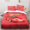 3D Hot Wheels Racing printed bedding set pillowcase quilt cover bedspread set children's room bedding set luxury birthday gift 3