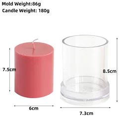 3D Cylindrical Candle Making Mold Kit - Acrylic Plastic Supplies (03)