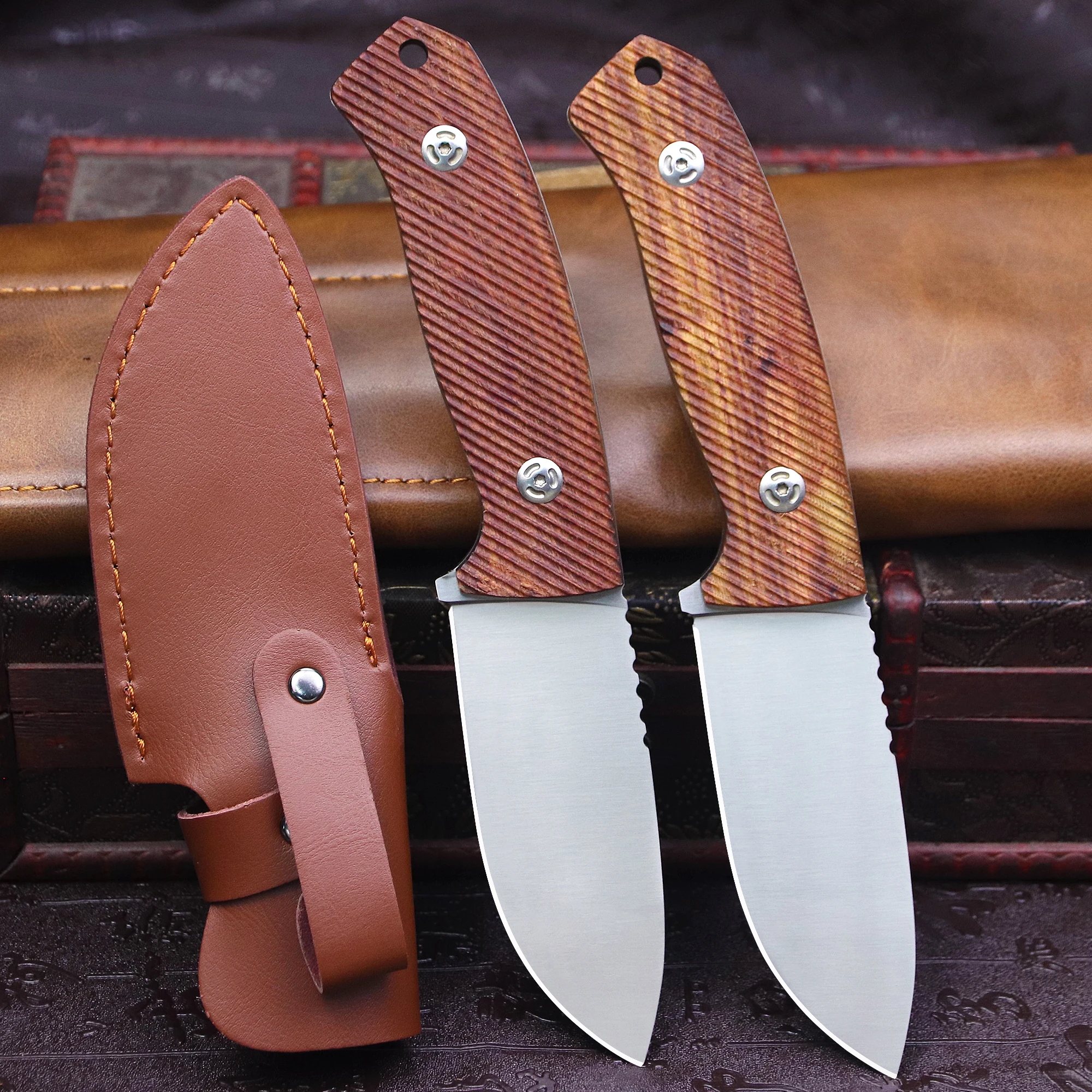 Italy (Lion Steel)M3 Full Tang DC53 steel jungle survival knife, camping EDC tool knife, outdoor hunting knife 2