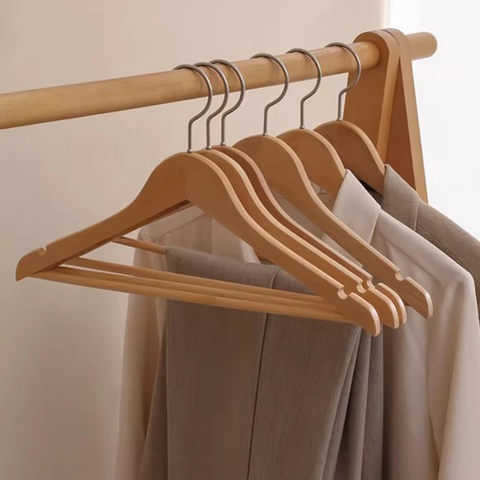Premium Solid Wood Clothes Hangers Set