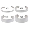 Q0KE 10 Pcs Stainless Steel Bracelet Blank Cuff Bangle Blank DIY Leather Cuff Bangles Jewelry Making for Birthday Presents 1