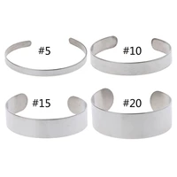 Q0KE 10 Pcs Stainless Steel Bracelet Blank Cuff Bangle Blank DIY Leather Cuff Bangles Jewelry Making for Birthday Presents 1