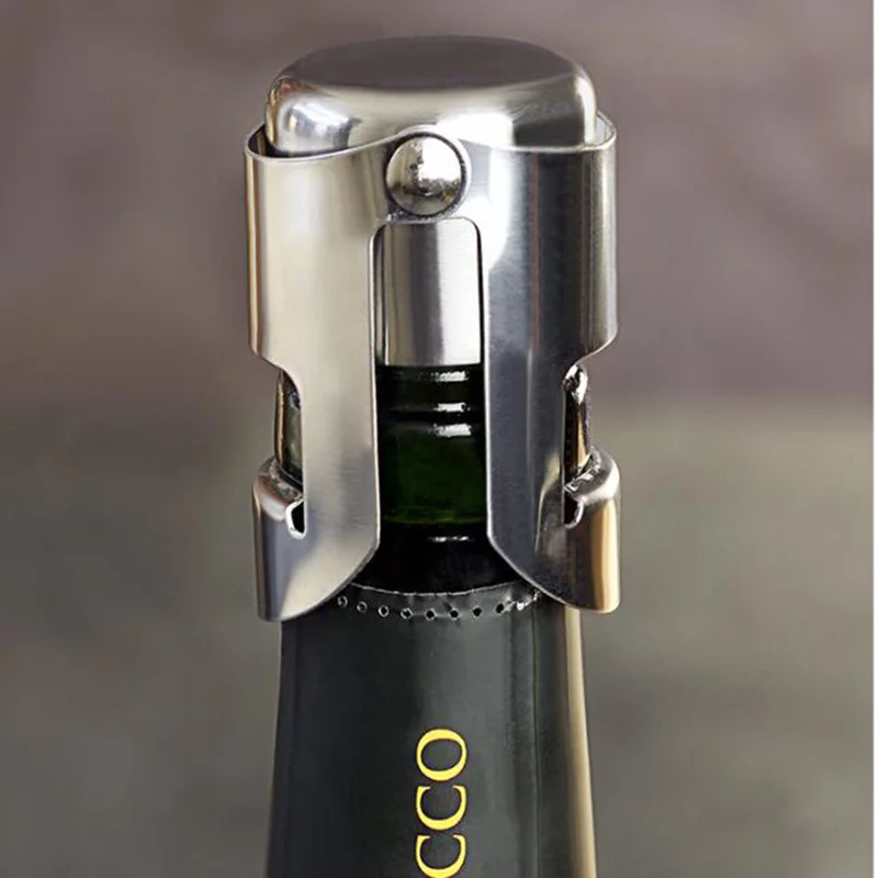 1pcs Champagne Bottle Stopper Stainless Steel Sparkling Grape Wine Bottle Plug Vacuum Sealer Liquor Flow Stopper Cap Bar wine stopper,wine stoppers