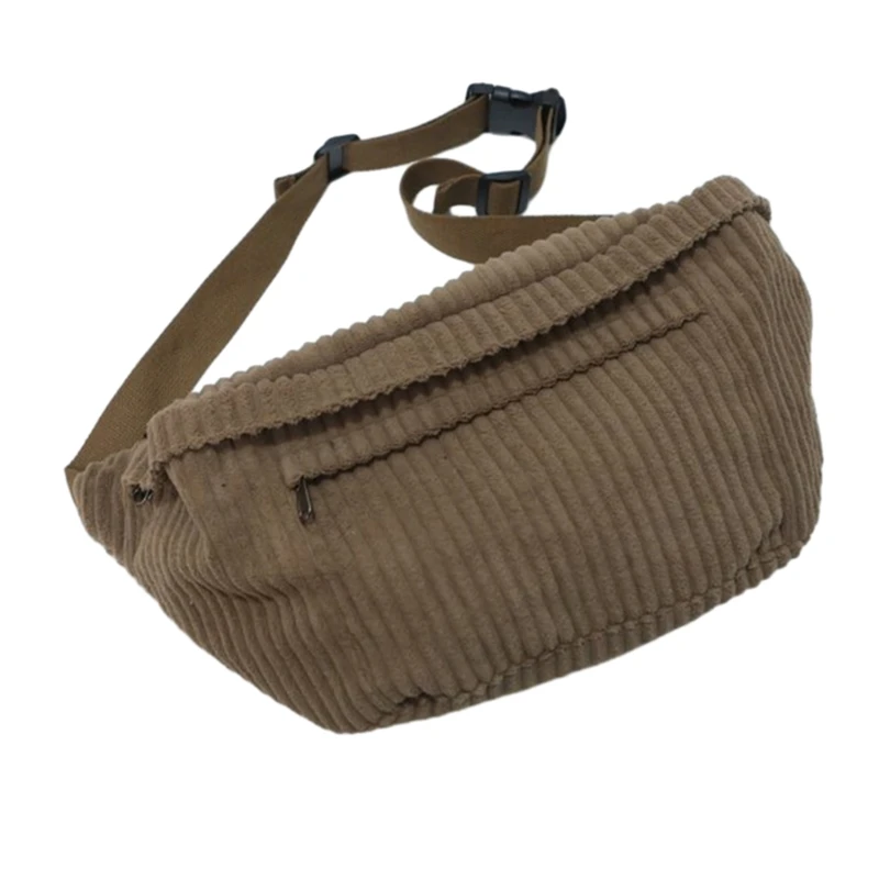 Casual Corduroy Shoulder Bag Convenient Chest Pack Perfect for Everyday Errands and Outdoor Activities