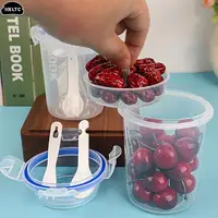 1PC Fresh-Keeping Food storage containers Fruit Salad Yogurt Box Kitchen For Cereals Double-Layered Portable Travel Storage Jars 2