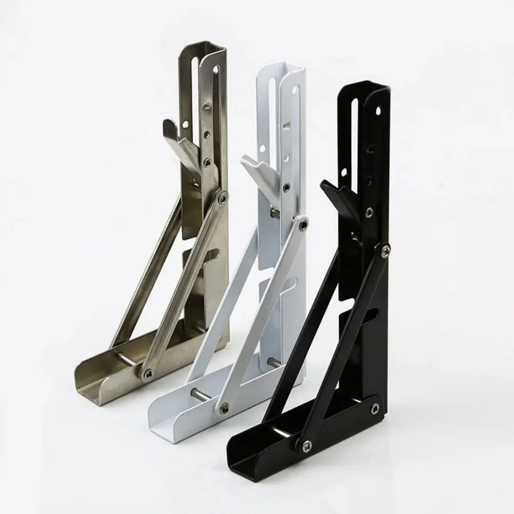 

2 Pcs Stainless Steel Folding Shelf Brackets L Shape Heavy Duty Floating Shelves Wall Mounted Collapsible Extension Frame