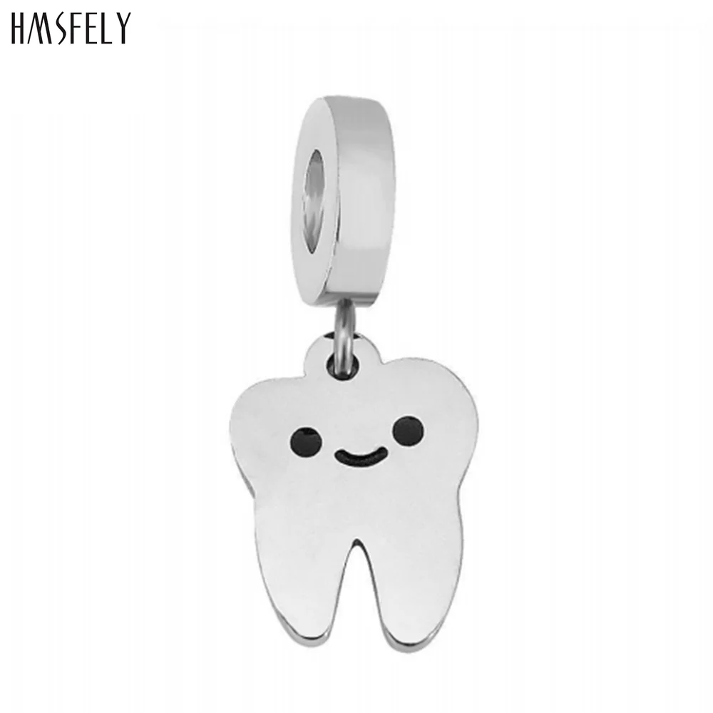 

HMSFELY tooth Tag Pendant For DIY Bracelet Necklace Jewelry Making Accessories Women Bracelets Parts