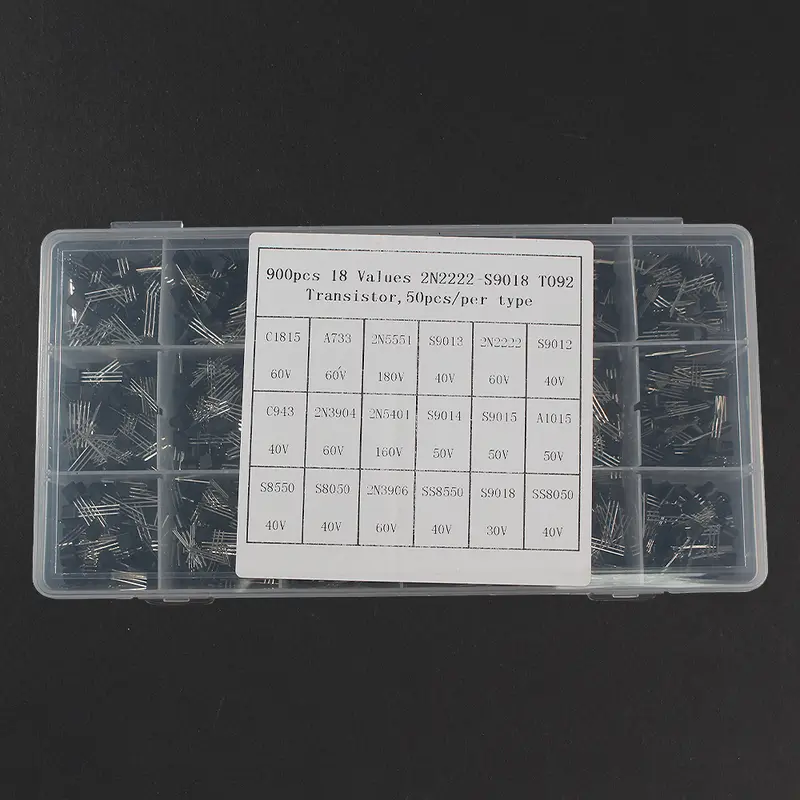 50-900PCS Transistors kit NPN PNP S8050 S8550 S9012 2N3904 2N3906 C1815 A1015 MJE13001 BC327 BC337 BC517 BC547 BC548 BC549 BC558 - Image 10