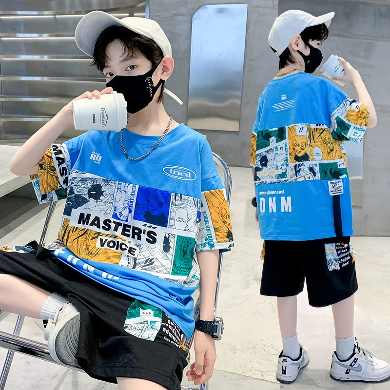 

Children Boys Summer Wear Suit New Sports Thin Cool Handsome Set