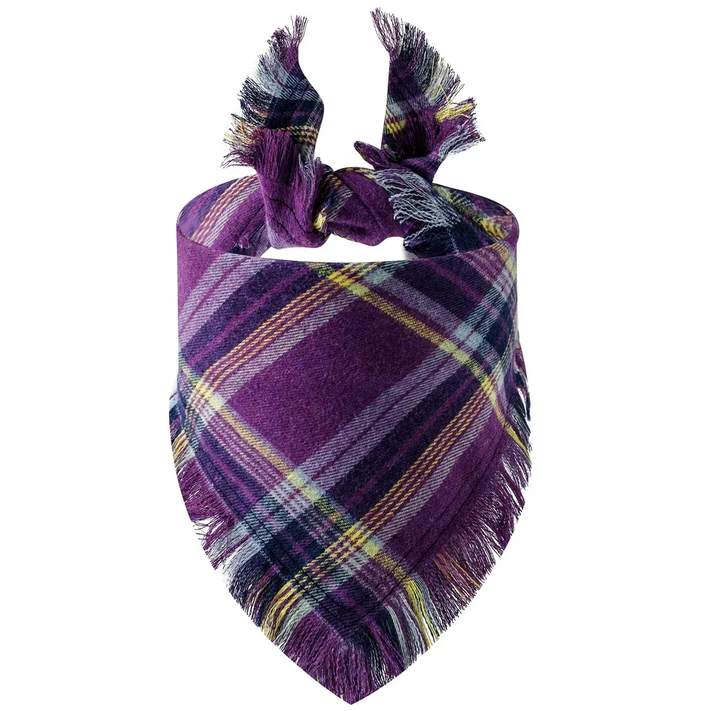 Sucado Custom Hund Bandana Quaste Plaid Haustier Hund Katze Bandanas Lätzchen Waschbar Welpen Hals Tragen Schal Liefert Fabrik Großhandelspreis – Detail 18