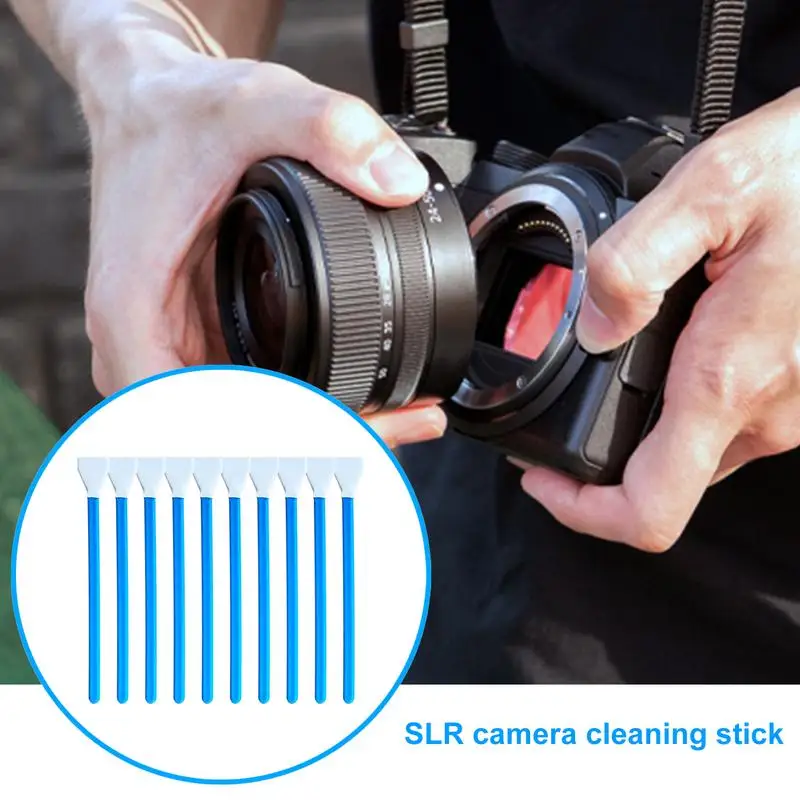 Digital Camera Cleaning Kit 10pcs Sensor Cleaning Swab Kits 16mm Sensor Cleaner Solution For Mirrorless Cameras Clean Sensor