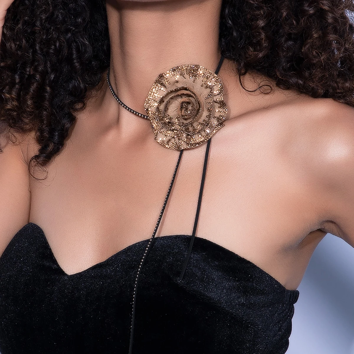 Yazilind Donna Multi-Strato Catena Collana Strass Lusso Maglione Accessori personalità Femminile Gioielli (Bianco