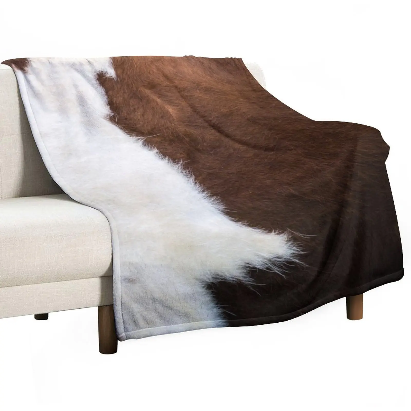 

Cowhide pattern Throw Blanket Quilt Blanket Soft Plush Plaid Picnic Blanket Luxury Thicken Blanket