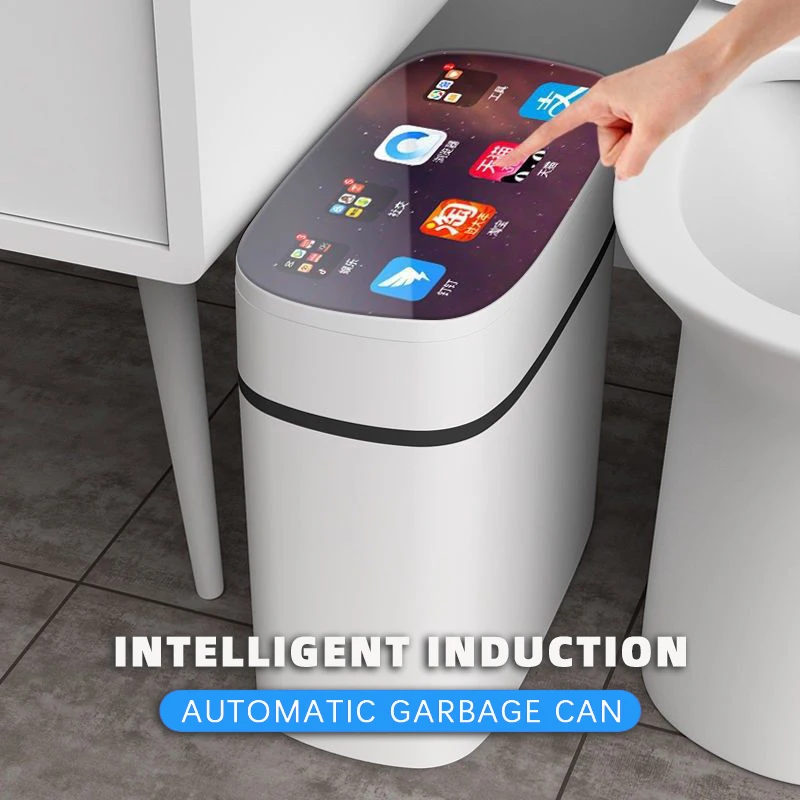 변기 스마트 쓰레기통, 주방 쓰레기통, 욕실 터치 쓰레기통, 13L