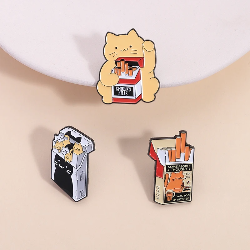 Niedliche Katzen-Emaille-Anstecknadeln „Let's Suck Cats Together“, Metallbroschen, modisches Anstecknadel, Rucksack, Kleidung, Schmuck, Geschenk für Freunde – Detail 9