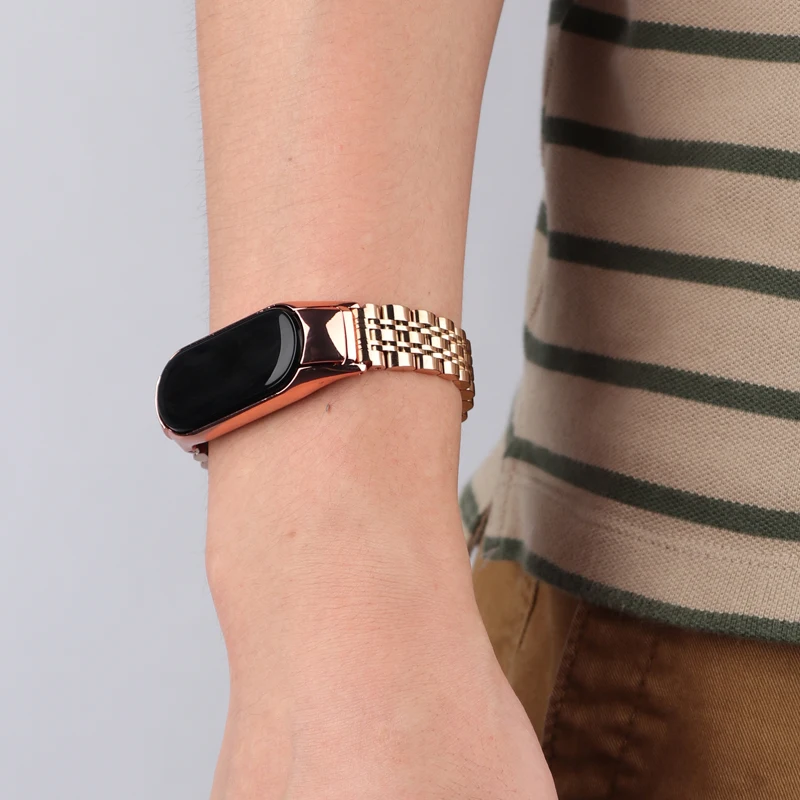 Metal strap For Xiaomi Mi Band series 7 6 5 4 Stainless Steel Sports Smart Bracelet High-End Wristband For Xiaomi Mi band 7 Belt