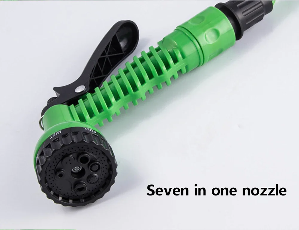 Expandable Garden Hose with 7 Patterns - Flexible Water Gun Sprayer for Car Wash