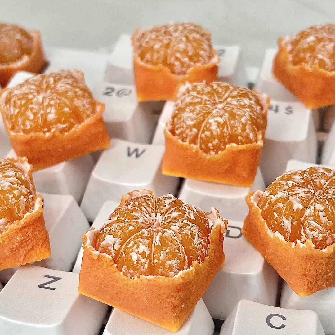 Keycaps Descascados Laranja para Anne Pro Gk64 Design Personalizado Teclado Retroiluminado Mecânico Esc Gaming Fruit Keycaps Laranja Frescos