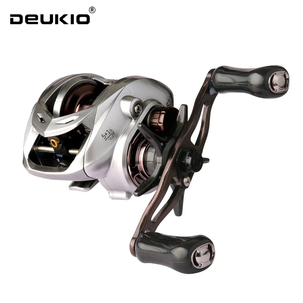 DEUKIO ベイトリール Deukio-ベイトキャスターフィッシングリール、拡張ハンドル、7.2