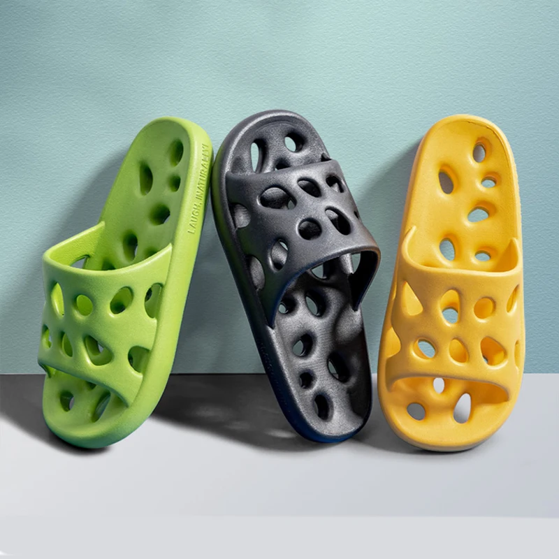 

Install Bathroom Slippers for Women's Summer Shower Sandals 2022 Shoes Eva Slipper Water Leakage Fluffy Designer Luxury Home Men
