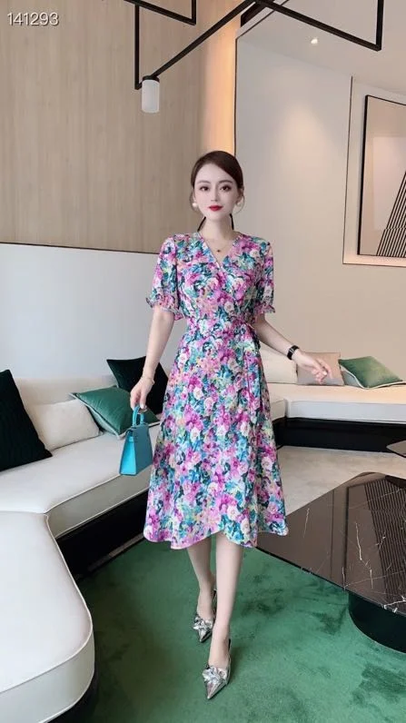 

High xc295 quality New Fashion Women 2022 spring Dress Luxury European Design party style dress
