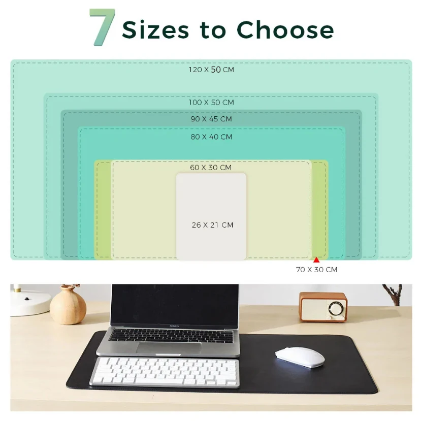 Single-side Portable Mouse Pad Gamer Waterproof PU Leather Suede Desk Mat Computer Mousepad Keyboard Table Cover for Dota gaming mousepad mouse pad computer desk mat